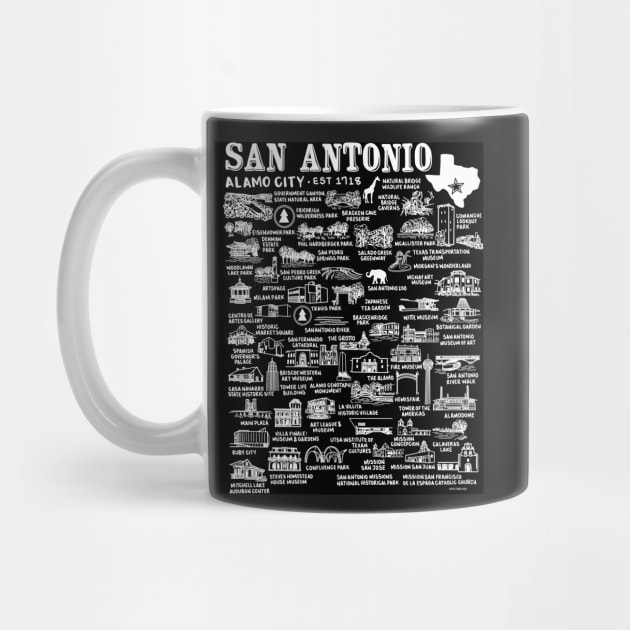 San Antonio Map by fiberandgloss